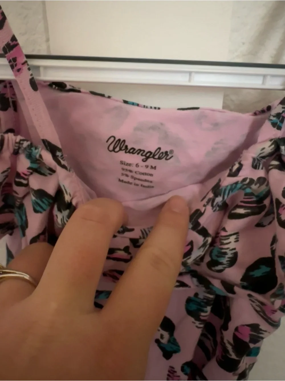 Wrangler Pink Leopard Print Girls' One-Piece